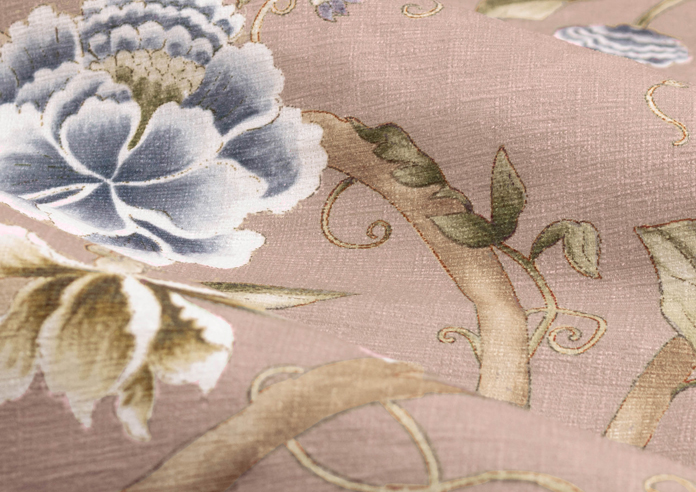 Porcelain Garden Pencil Pleat, Blush - Ready Made Curtains - Image 4